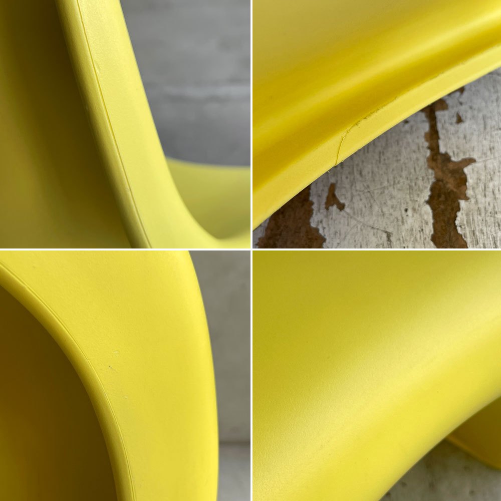 ヴィトラ vitra パントンチェア Panton Chair イエロー 屋内外使用可 ヴェルナー・パントン 旧モデル 廃番カラー ミッドセンチュリー スペースエイジ A ♪