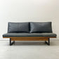 広松木工 hiromatsu フレックス FREX 168 3シーターソファ ウォールナット 本革 ブラック カバーリング 合計定価約￥633,600- ●