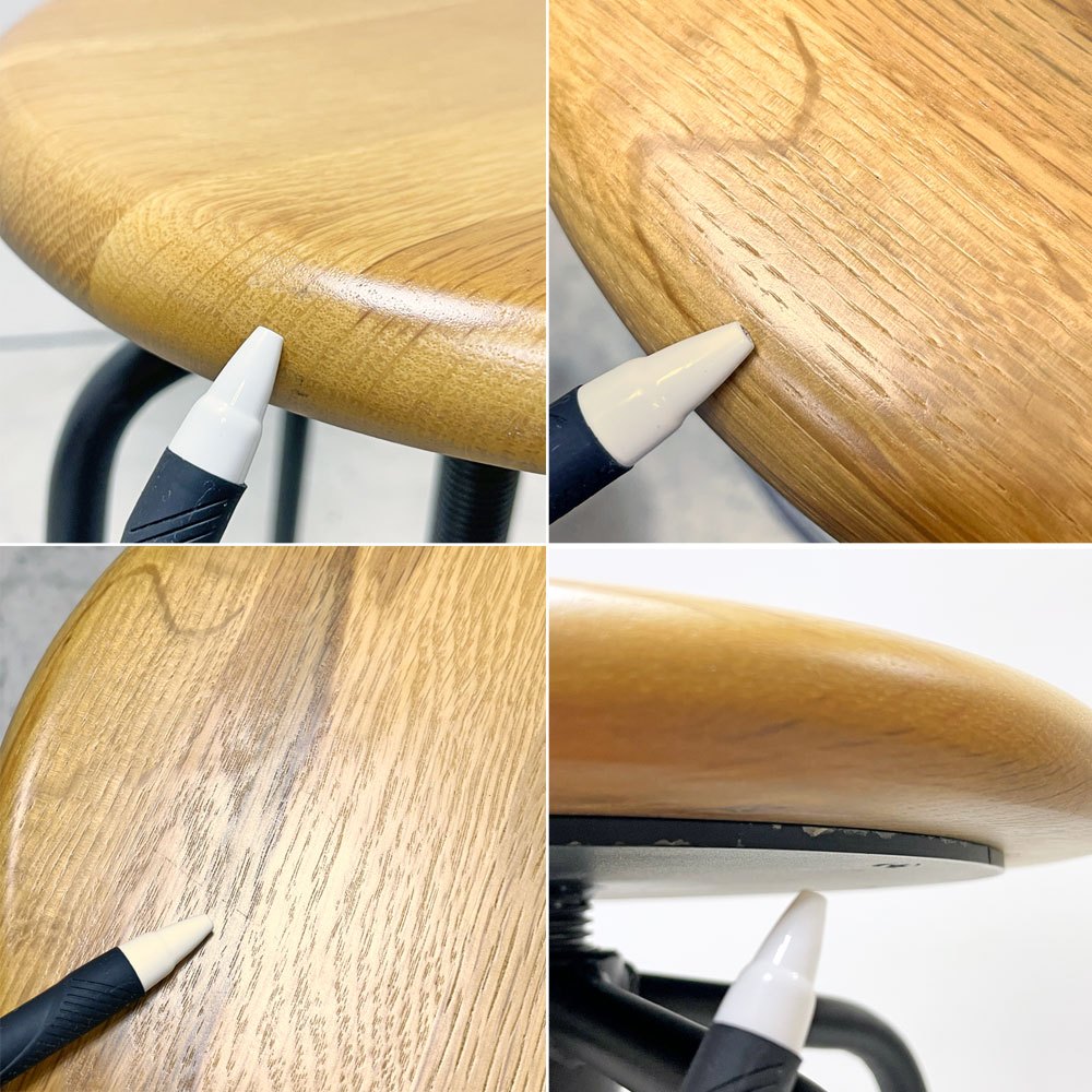 クラッシュゲート CRASHGATE ノットアンティークス Knot Antiques コンベックス CONVEXⅢ STOOL ハイスツール Lサイズ オーク材 昇降式 ●