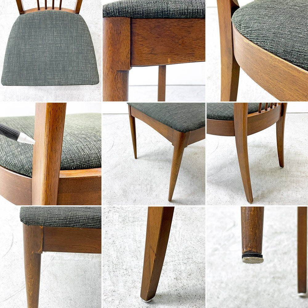 ブロイヒル Broyhill スカルプトラ Sculptra ダイニングチェア ウォールナット USビンテージ vintage ミッドセンチュリー C ●