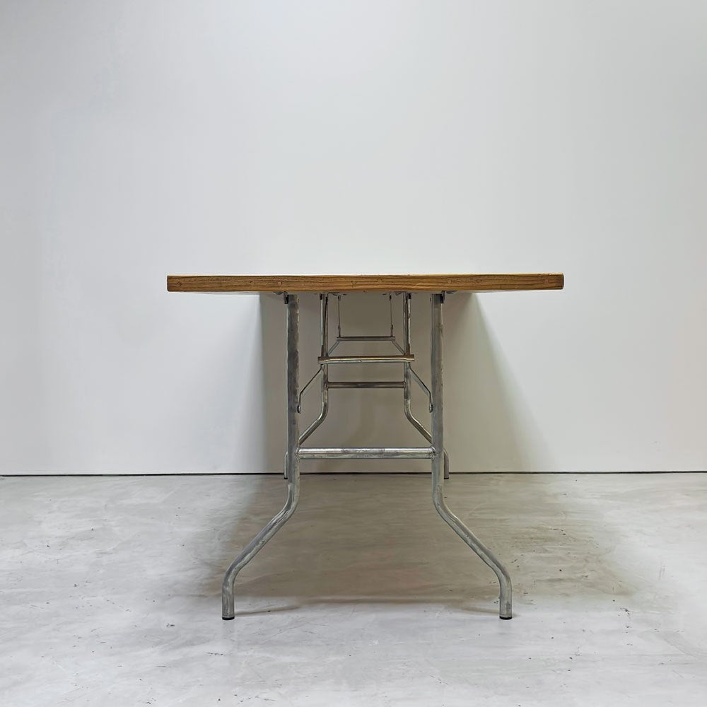 ワークテーブル エブコ EBCO ウィッシュボーンレッグ WISHBONE LEGS + 木製天板 W180cm 折り畳みテーブル 作業台 DIY P.F.S取扱い インダストリアル ●