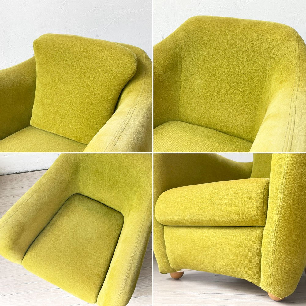 イデー IDEE ミニミラーアームチェア MINI MILLER ARM CHAIR パーソナルチェア シングルソファ ファブリック グリーン ライム ★