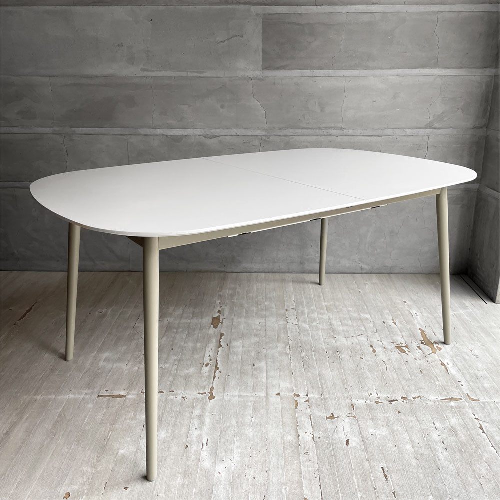 ボーコンセプト BoConcept キングストン Kingstone 伸張式ダイニングテーブル エクステンション マットホワイト ラッカー仕上げ 160-230cm 北欧 デンマーク 定価￥205,900- ♪