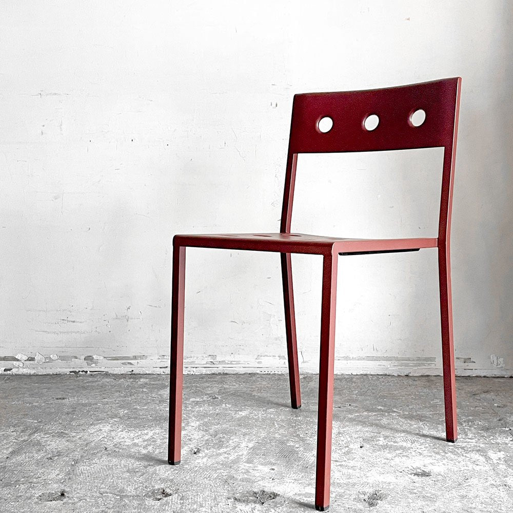 ヘイ HAY バルコニーチェア BALCONY CHAIR 屋外用 ダイニングチェア アームレス スタッキング スチール アイアンレッド 北欧デンマーク 定価￥44,000- A ■