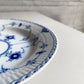 ロイヤルコペンハーゲン ROYAL COPENHAGEN ブルーフルーテッド ハーフレース ディーププレート 25.5cm 深皿 丸皿 陶器 北欧食器 廃番 美品 D ♪