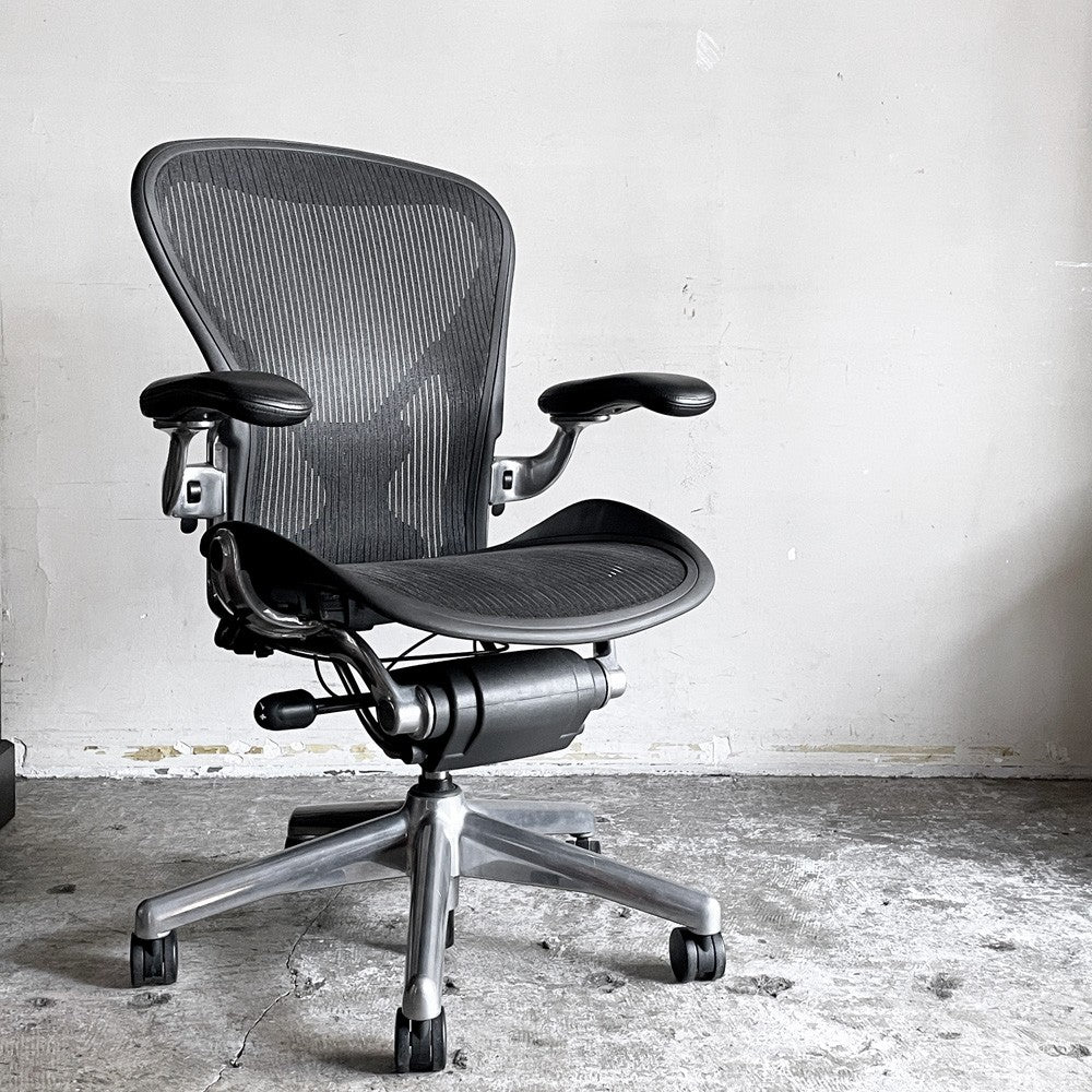 ハーマンミラー Herman Miller アーロンチェア スタンダード Bサイズ ポスチャーフィット ポリッシュドアルミベース ビル・スタンフ＆ドン・チャドウィック ■
