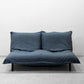リーンロゼ ligne roset カラン CALIN 2シーターソファ ブルー系 ファブリック ウッドレッグ W167cm イージーカバー付き 定価￥404,800～ ●