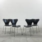 フリッツハンセン Fritz Hansen セブンチェア ダイニングチェア スタッキングチェア ブラック ラッカー仕上 アルネ・ヤコブセン デンマーク 北欧家具B 〓