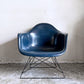 ハーマンミラー Herman Miller アームシェルチェア Arm Shell Chair セカンド 2nd FRP ネイビーブルー キャッツクレイドルベース イームズ ビンテージ ■