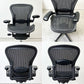 ハーマンミラー HermanMiller アーロンチェア ライト Bサイズ クラシックカーボンメッシュ ランバーサポート グラファイトベース アーム可動式 ●