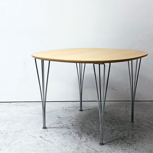 フリッツハンセン Fritz Hansen B603 スーパー円テーブル Bテーブル ダイニングテーブル 100x100cm ピート・ヘイン アルネ・ヤコブセン 北欧家具 ●