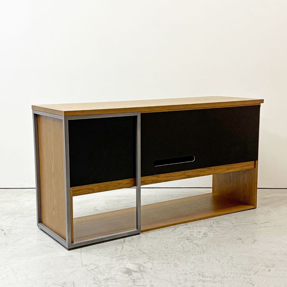 クラッシュゲート CRASH GATE イージーライフ Easy Life ボーダー BORDER サイドボード オーク材 W137cm 伸縮テーブル 関家具 展示品 ●