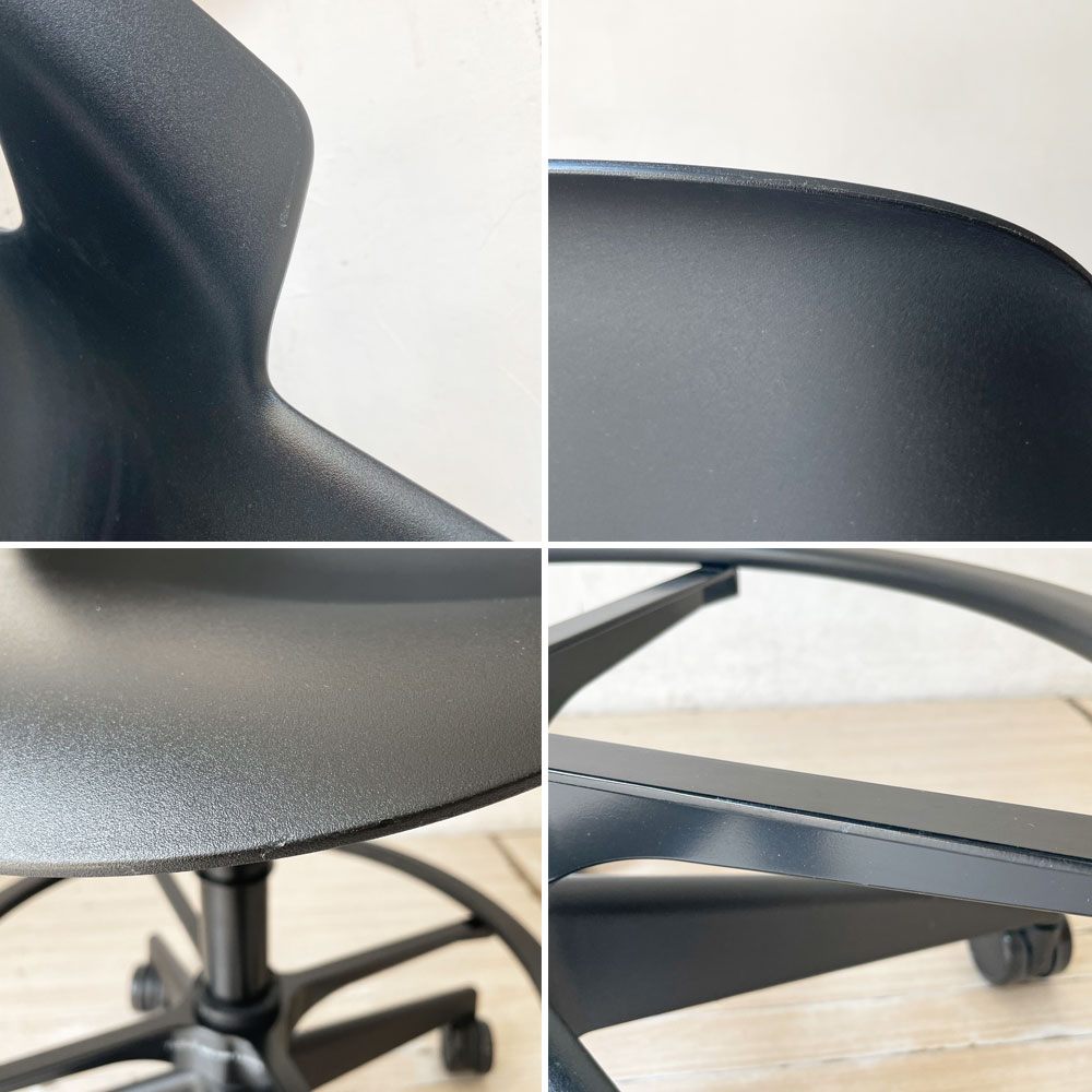 スチールケース Steelcase ノード ファイブスター スツール Node FIVE-STAR STOOL ハイチェア 製図チェア キャスター ブラック ★