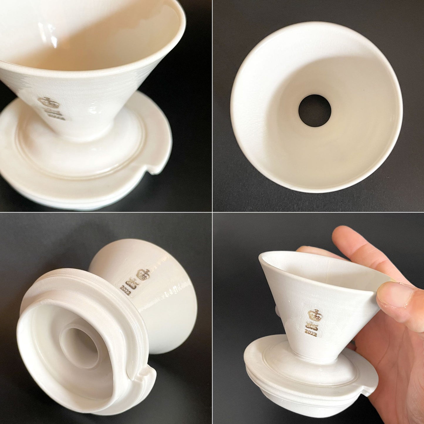 スティーブ・ハリソン Steve Harrison コーヒードリッパー＆マグ 2022 ホワイト ARTS&SCIENCE取扱 イギリス 陶芸 現代作家 希少 ■