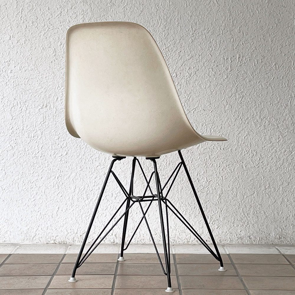 ハーマンミラー Herman Miller サイドシェルチェア セカンド 2nd ビンテージ FRP製 パーチメント エッフェルベース C&R イームズ ミッドセンチュリー ◇