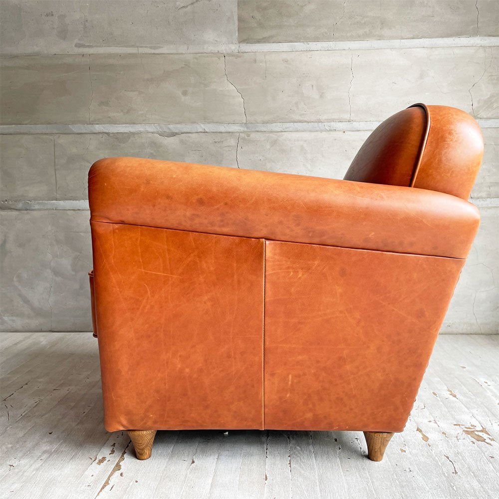 アクメファニチャー ACME Furniture オーククラブチェア OAKS CLUB CHAIR ラウンジチェア 1Pソファ スムースレザー 本革 オーク材 参考定価￥165,000- ♪