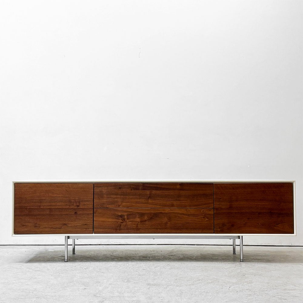 タイムアンドスタイル TIME＆STYLE スタンダードコンポジションキャビネット Standard composition cabinet ローボード AVボード 2ドア 2ドロワー ウォールナット W180cm 廃番仕様 ●