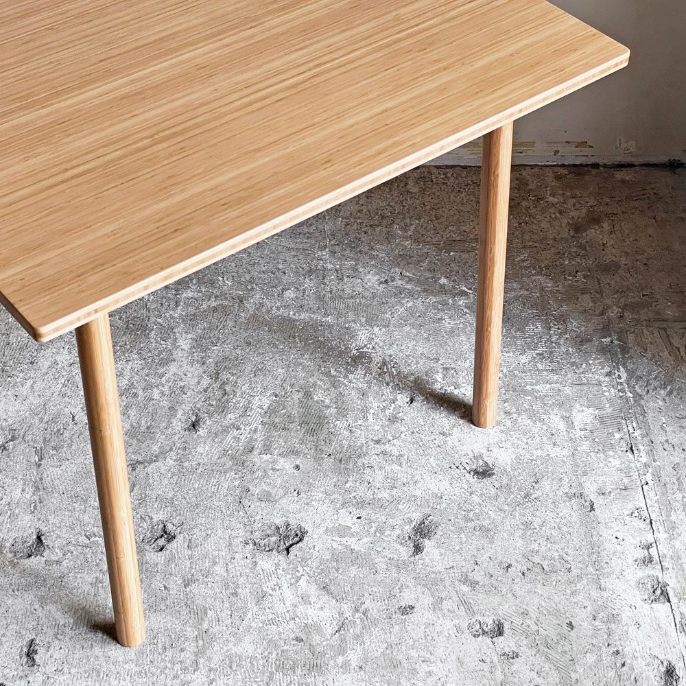 テオリ TEORI スクエアテーブル ダイニングテーブル 竹集成材 W85cm 丸脚 倉敷 ナチュラルデザイン ■