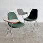 ハーマンミラー Herman Miller サイドシェルチェア セカンド 2nd ビンテージ アプホルスター スクールベース 肘掛けテーブル付 イームズ ミッドセンチュリー B 〓