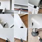 USMハラー USM Haller モジュラーファニチャー キャビネット サイドボード 2列2段 グレー エクステンションドア ドロップダウンドア ドロワー小×2 トレー スイス 参考定価377,751円 ◇