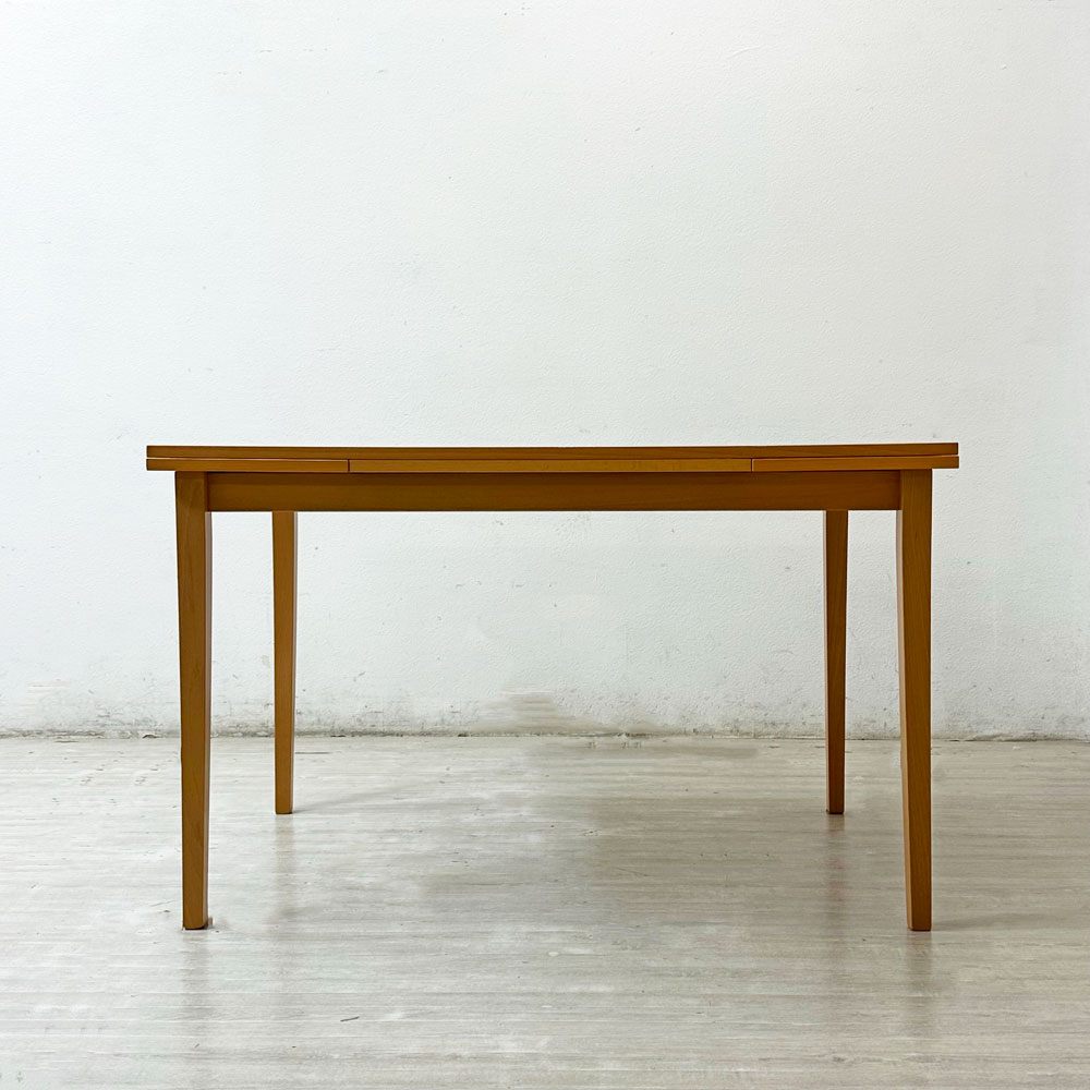 カリガリス Calligaris ビーチ材 ドローリーフテーブル エクステンション ダイニングテーブル 伸長式 イタリア ●