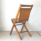 US ビンテージ スラットバック フォールディングチェア 折り畳み椅子 木味 カントリー アンティーク A ★