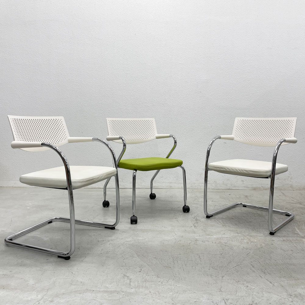 ヴィトラ vitra ビザビ2 Visavis2 アームチェア デスクチェア カンティレバー スタッキング不可仕様 アントニオ・チッテリオ B 〓