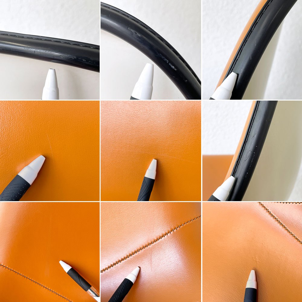 ハーマンミラー Herman Miller サイドシェルチェア セカンド 2nd FRP ナウガレザー ロータイプ エッフェルベース イームズ ビンテージ ◇