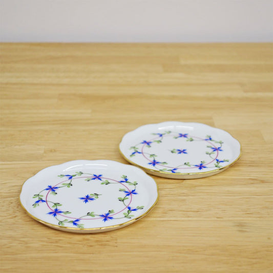 ヘレンド herend コースター 2枚セット bule garland coaster ◎