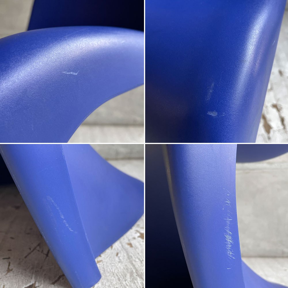 ヴィトラ vitra パントンチェア Panton Chair ブルー 屋内外使用可 ヴェルナー・パントン 旧モデル 廃番カラー ミッドセンチュリー スペースエイジ B ♪