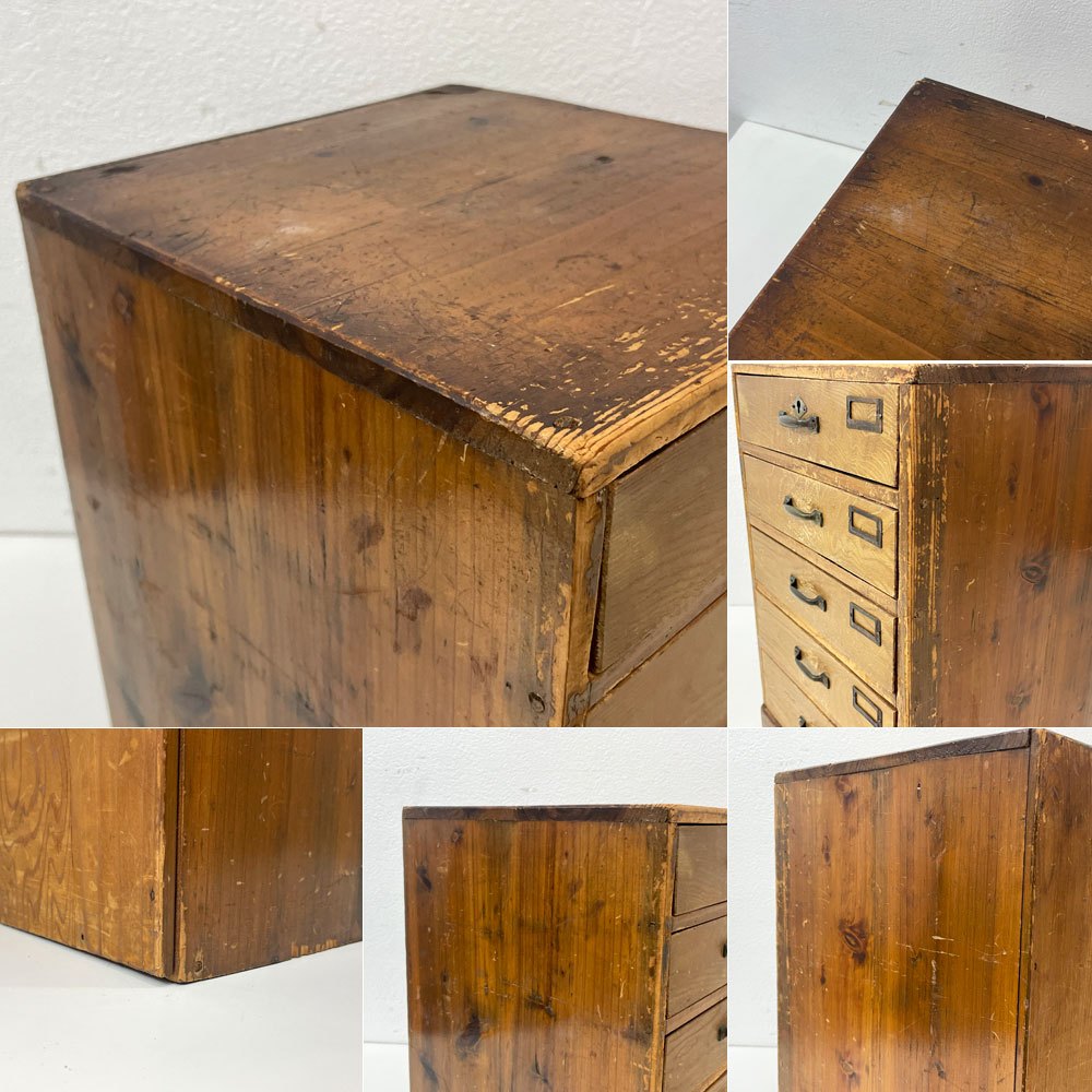 ジャパンビンテージ Japan vintage 小引き出し 抽斗5杯 収納 レトロ 古家具 古道具 ●
