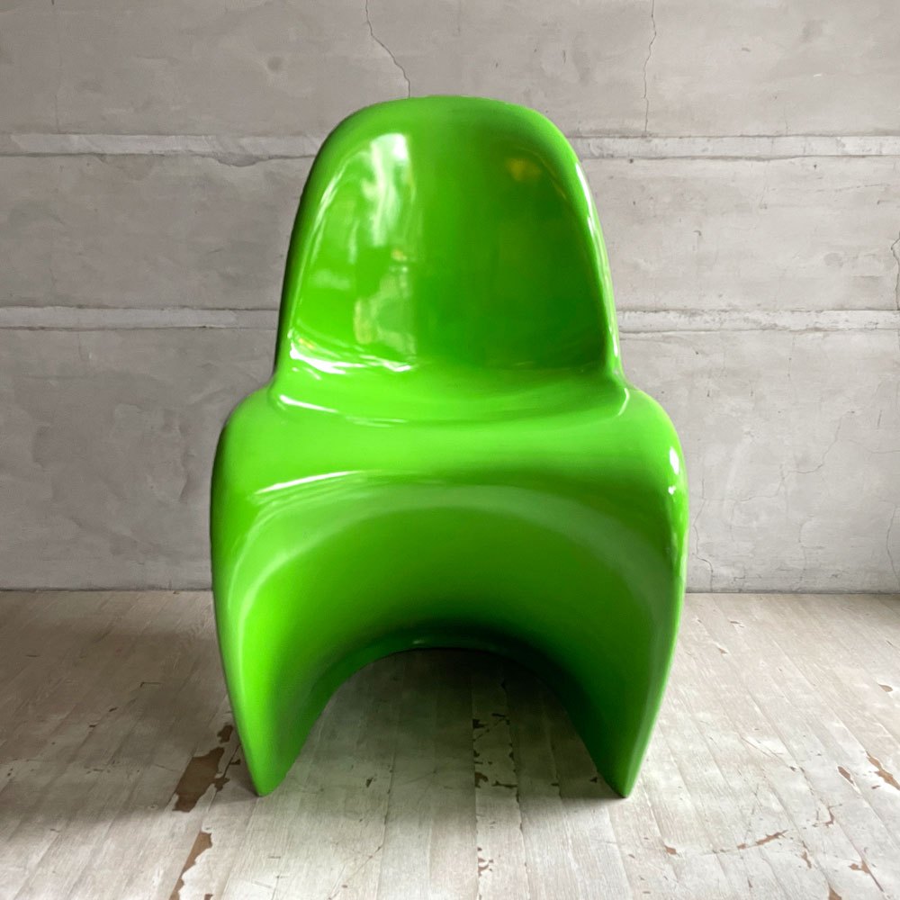 パントンチェア Panton Chair ヴェルナー・パントン Panton スペースエイジ FRP樹脂 スタッキングチェア ミッドセンチュリー グリーン リプロダクト品 ♪