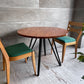 かなでもの KANADEMONO ザ・カフェテーブル THE CAFE TABLE Black Steel 4pin ラウンド Φ90cm ラバーウッド天板 ♪