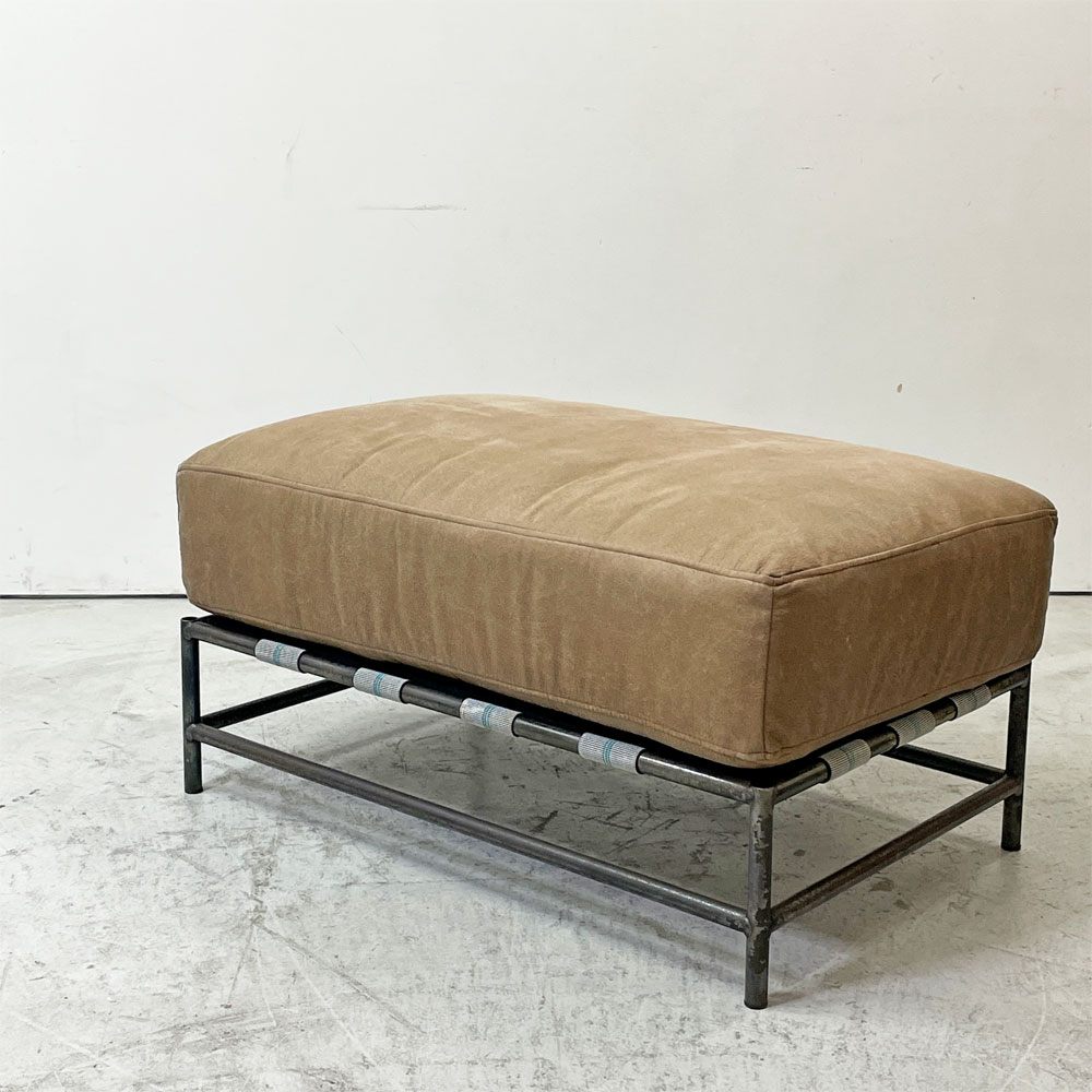 ジャーナルスタンダードファニチャー j.s.F ラバルセクショナル LAVAL SECTIONAL オットマン スツール レザー調ファブリック スチール 工業系 ●