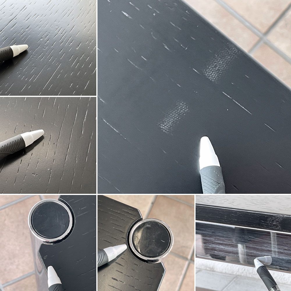 ユーエスエムハラー USMハラー USM Haller モジュラーファニチャー ハラーテーブル ワークデスク オーク材 W150cm スイングアーム付き ブラック ◇