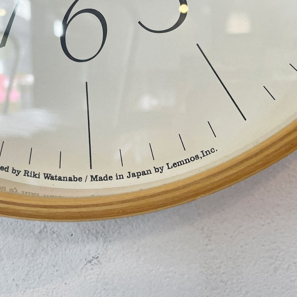 タカタレムノス Lemnos リキクロックRC Riki Clock RC 電波時計 ウォールクロック 渡辺力 Riki Watanabe 掛け時計 美品 ★