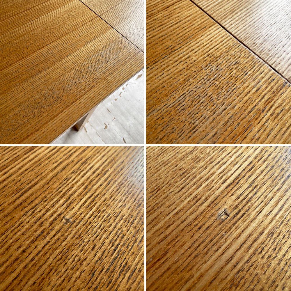無印良品 MUJI 伸長式 ダイニングテーブル EX エクステンションテーブル タモ材 ナチュラル W80-105-130cm 廃番 ♪