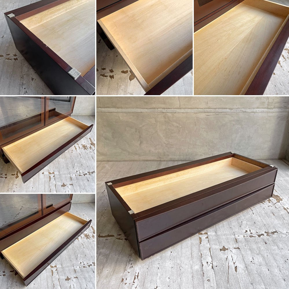 アルフレックス arflex コンポーザー COMPOSER ガラスキャビネット キュリオケース 飾り棚 照明 下段オプション付き イタリアモダン ♪