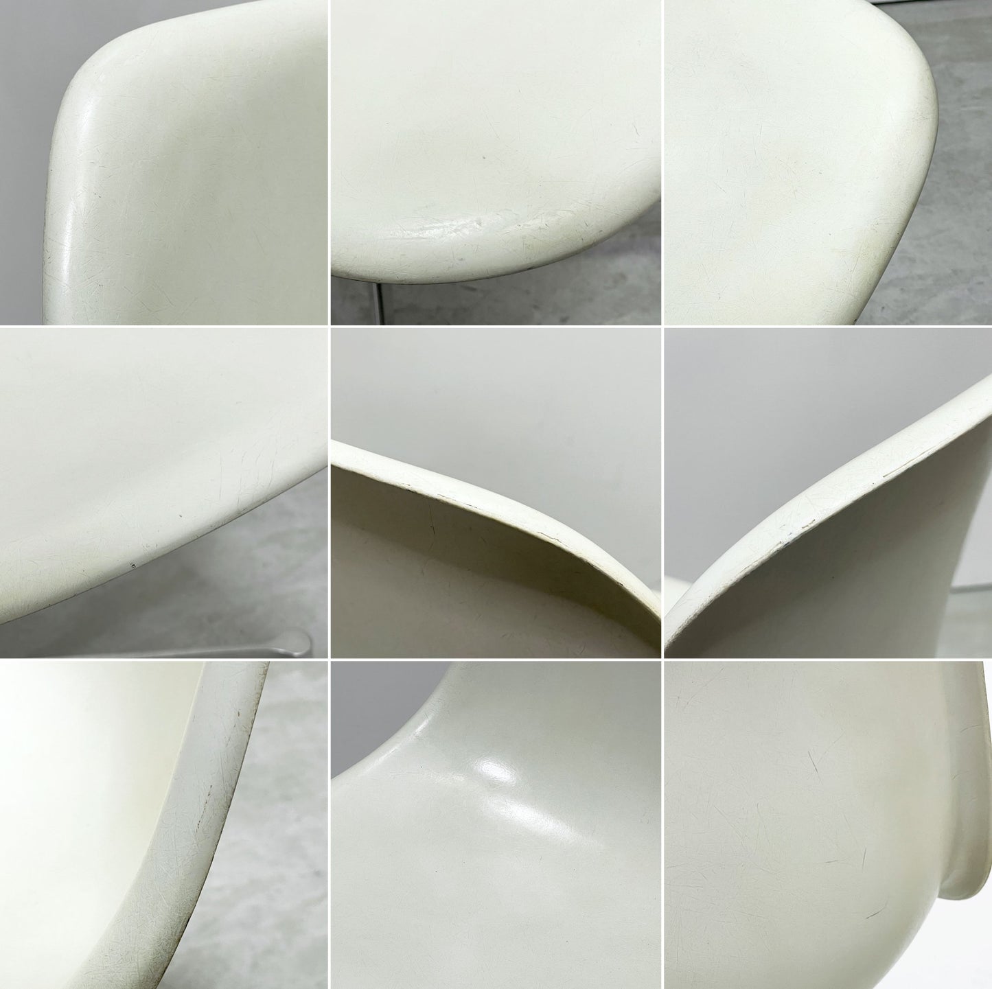 ハーマンミラー Herman Miller サイドシェルチェア セカンド 2nd FRP パーチメントカラー キャスターベース イームズ ビンテージ ●