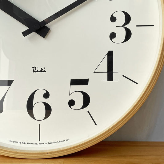 タカタレムノス Lemnos リキクロック Riki Clock Lサイズ 35.4㎝ 掛け時計 アナログ ウォールクロック 渡辺力 グッドデザイン賞 定価 \16,500- ◇