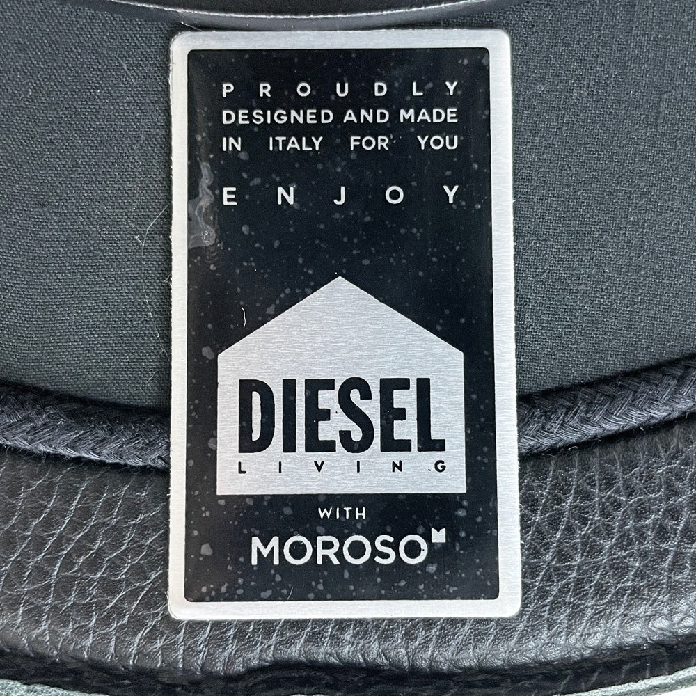ディーゼルリビング DIESEL LIVING バー スタッド スツール Bar Stud Stool ブレイブマン ロゴエンボスモデル 本革 スチール 高さ63cm モローゾ MOROSO 非売品 A ●