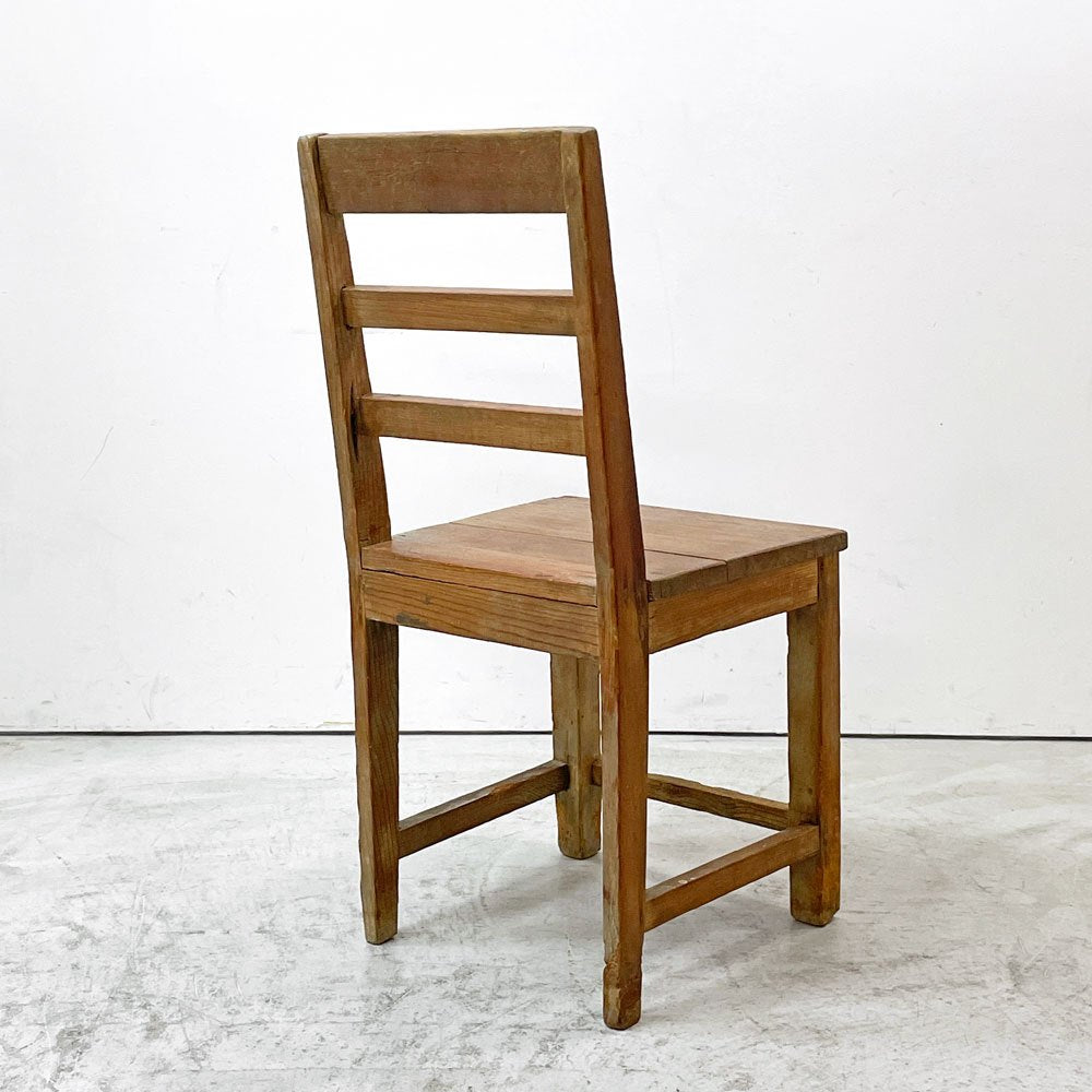 ビンテージ vintage 木製 キッチンチェア ダイニングチェア クラフト カントリー 木味 ナチュラル インダストリアル ●