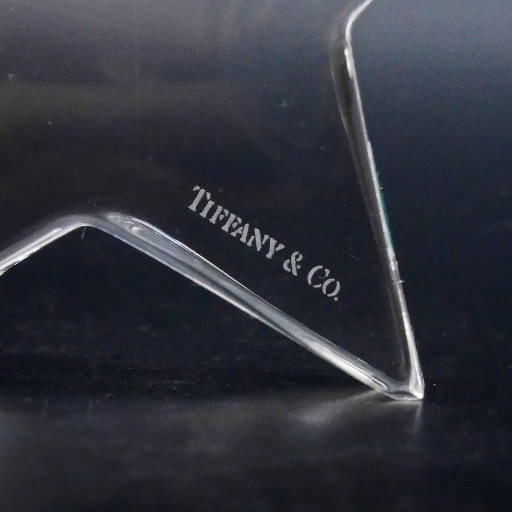 ティファニー Tiffany & Co. ペーパーウェイト オブジェ クリスタルガラス スター 星 ●