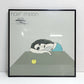 灘本唯人 harf moon シルクスクリーン 53×53cm イラストレーション 直筆サイン入り ed.5/20 額装品 ●