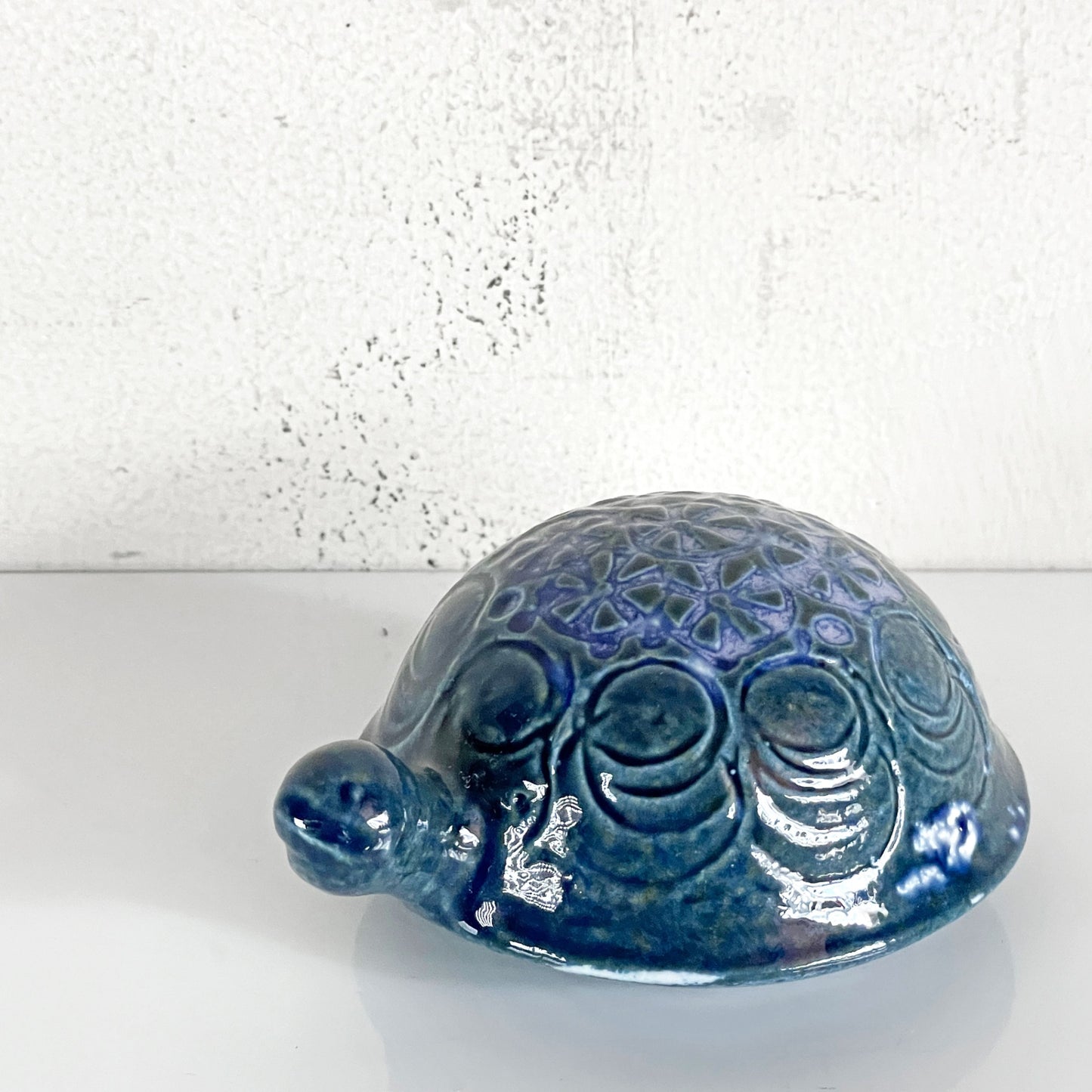 グスタフスベリ GUSTAVSBERG 亀 SKOLUDPADDOR TURTLE ブルー 10cm リサ・ラーソン  ビンテージスウェーデン 北欧雑貨 ■