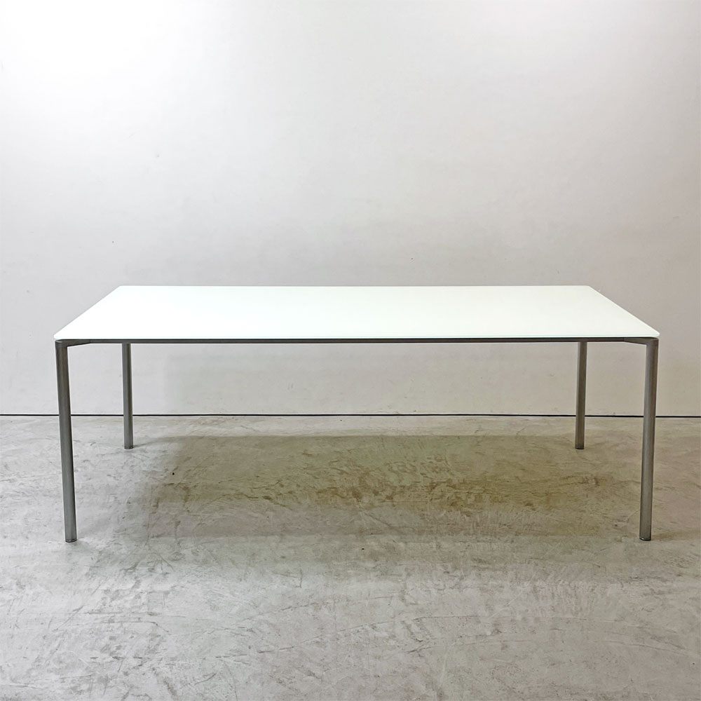 フリッツハンセン Fritz Hansen プラーノ PLANO ダイニングテーブル W200×D100cm ガラス天板 裏面焼付塗装 北欧 デンマーク モダンデザイン ●