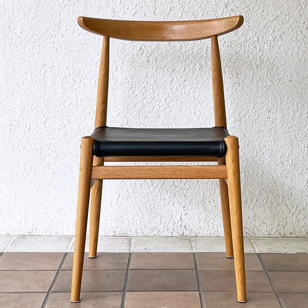 ノーウェアライクホーム NOWHERE LIKE HOME リス LYS ダイニングチェア PVCレザー カバーリング オーク材 関家具 展示品 定価\24,750- Ｂ ◇