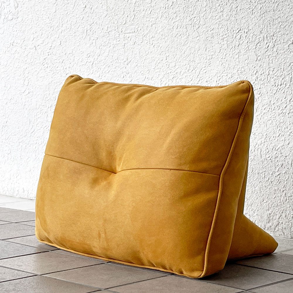 リラックスフォーム RELAX FORM アルフレード ALFREDO ソファ 背クッション ロータイプ 置き型クッション レザーテックス H42cm 関家具 定価16,500円 展示美品 ◇
