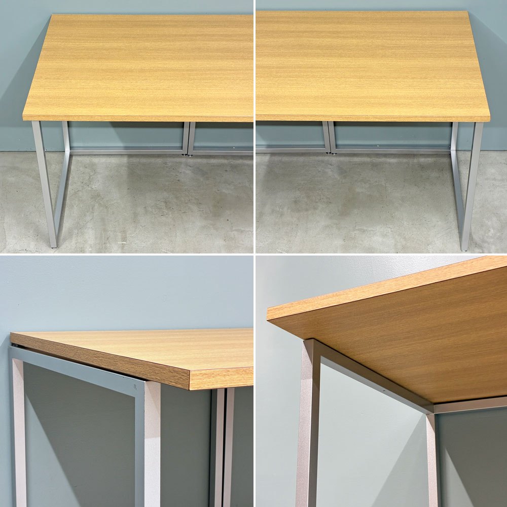 ビスレー BISLEY デスクプラン DESK PLAN Lフット ワーキングテーブル デスク オーク メラミン天板 スチール脚 W120cm イギリス ◎