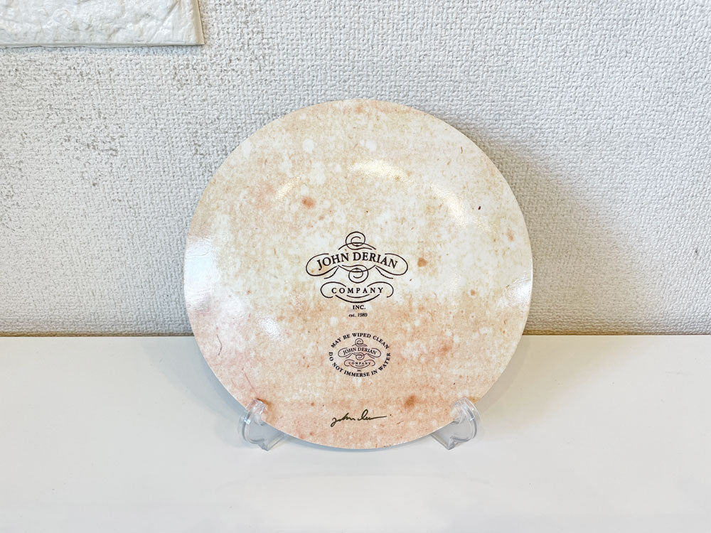 ジョンデリアン JOHN DERIAN デコパージュプレート 飾り皿 キッチン Φ21cm アッシュペーフランス H.P. FRANCE 取扱 ◎